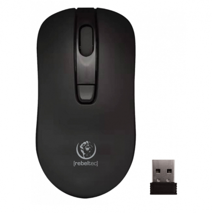 Mouse wireless 2.4 GHz cu receptor nano USB, Rebeltec Star, 800/1000/1600/ DPI, 4 butoane si scroll, 2 x AAA, negru [2]