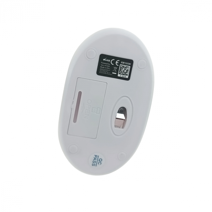 Mouse wireless 2.4 GHz, Xtreme Harrier, 1000 DPI, cu 3 butoane, 95 x 55 x 32 mm, receptor nano USB, alb [5]