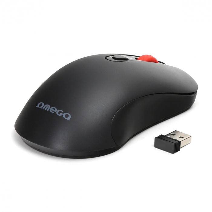 Mouse Wireless 2.4GHz, Omega 45269 OM-520, 4 butoane, 1200 / 1600 dpi, 2 x AAA, negru [3]