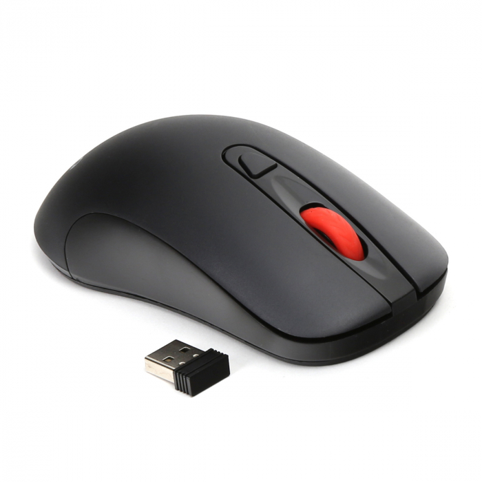 Mouse Wireless 2.4GHz, Omega 45269 OM-520, 4 butoane, 1200 / 1600 dpi, 2 x AAA, negru [2]