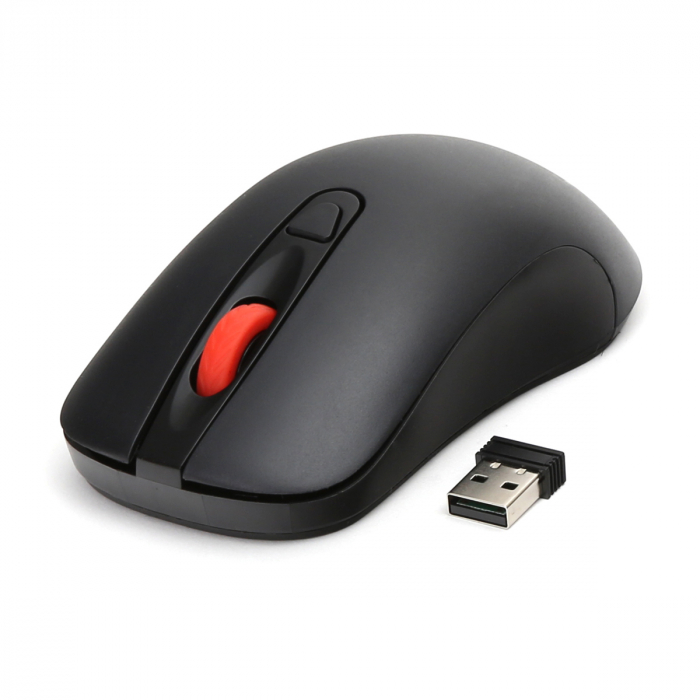 Mouse Wireless 2.4GHz, Omega 45269 OM-520, 4 butoane, 1200 / 1600 dpi, 2 x AAA, negru [1]