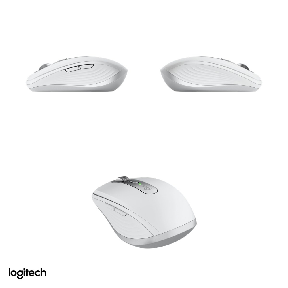 Mouse wireless compact Logitech MX Anywhere 3S, Bluetooth, senzor Darkfield 200-8000 DPI care merge si pe sticla, 6 butoane, rotita MagSpeed, acumulator USB-C, gri deschis, 910-006930 [5]