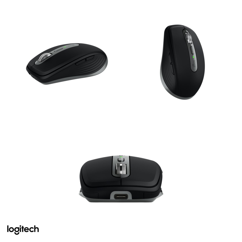 Mouse wireless compact Logitech MX Anywhere 3S for Mac, Bluetooth, pentru macOS si iPadOS, senzor Darkfield 200-8000 DPI, 6 butoane, rotita MagSpeed, gri spatial, 910-006947 [4]