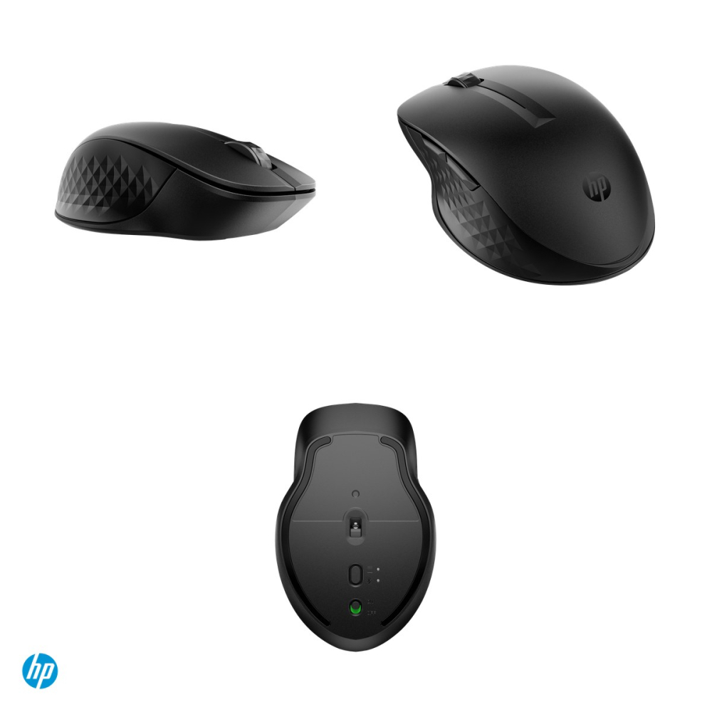 Mouse wireless HP 435 Multi-Device, receptor USB-A si Bluetooth, pana la 2 dispozitive, senzor 4000 DPI, 5 butoane, 1 baterie AA, negru, 3B4Q5UT [4]