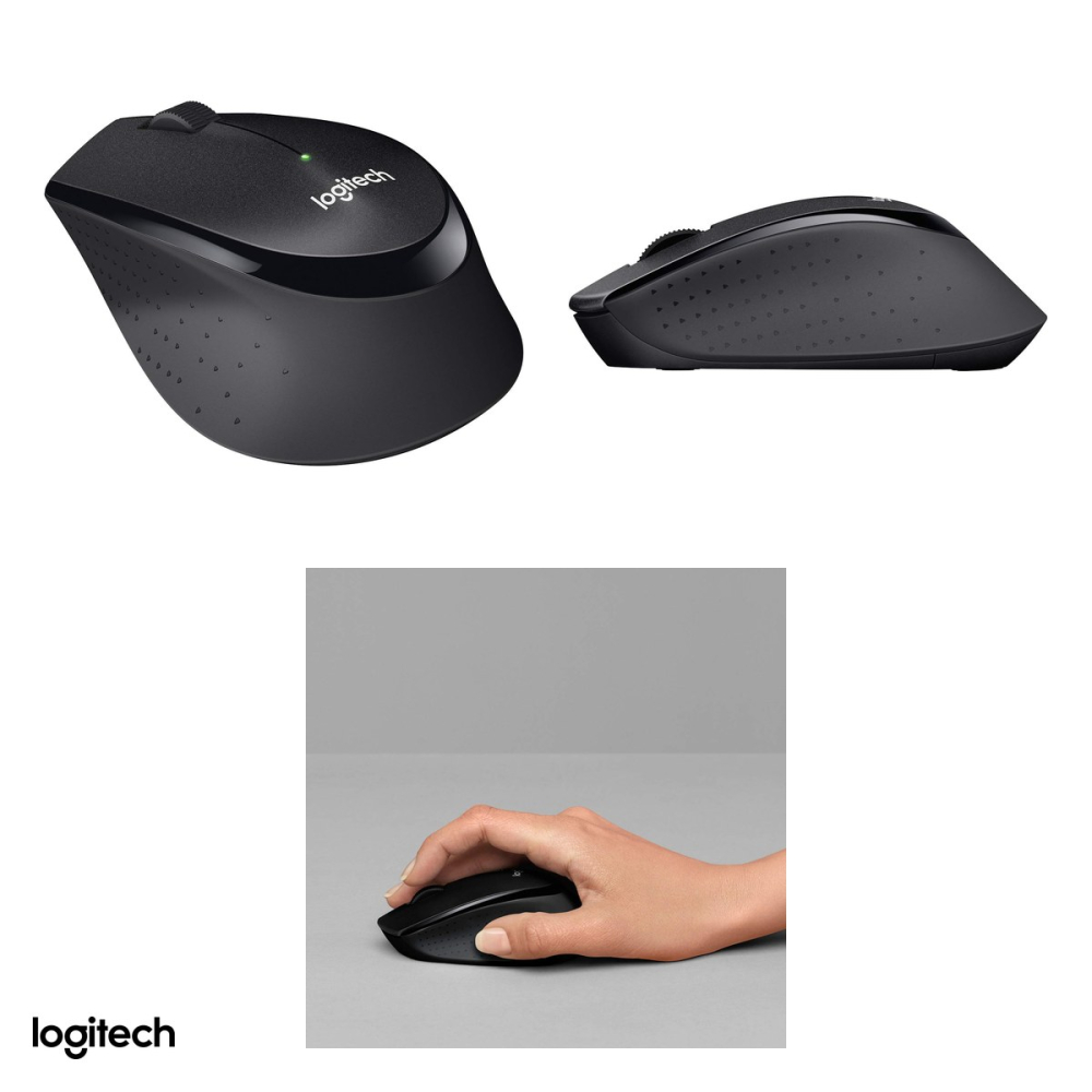 Mouse wireless Logitech B330 Silent Plus, 2.4 GHz, clicuri silentioase, senzor optic 1000 DPI, 3 butoane, pentru mana dreapta, 1 baterie AA, negru, 910-004913 [4]