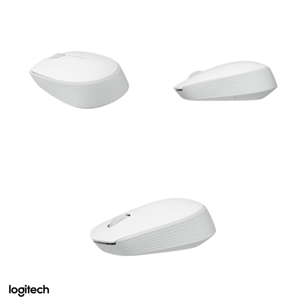 Mouse wireless Logitech M171, receptor USB nano 2.4 GHz, senzor optic 1000 DPI, 3 butoane, raza de lucru 10 m, 1 baterie AA, ambidextru, alb-crem, 910-006867 [4]