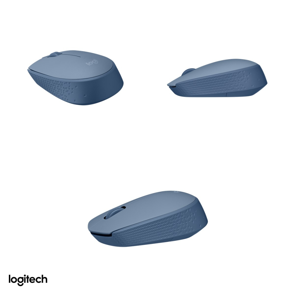 Mouse wireless Logitech M171, receptor USB nano 2.4 GHz, senzor optic 1000 DPI, 3 butoane, raza de lucru 10 m, 1 baterie AA, ambidextru, gri-albastru, 910-006866 [4]