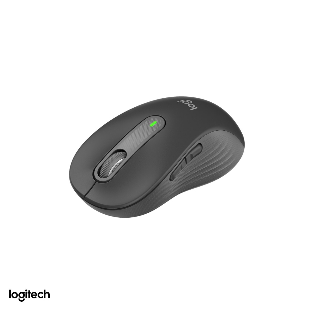 Mouse wireless Logitech Signature M650 L pentru mana dreapta, receptor Logi Bolt inclus sau Bluetooth, 5 butoane, clicuri silentioase, 1 baterie AA, gri grafit, 910-006236 [4]
