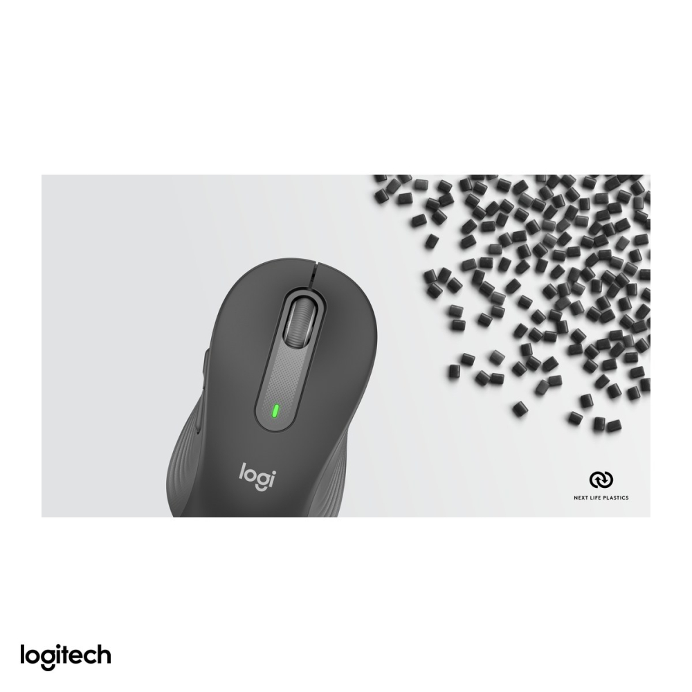 Mouse wireless Logitech Signature M650 pentru mana dreapta, pentru maini mici si medii, 5 butoane, receptor Logi Bolt inclus sau Bluetooth, rotita SmartWheel, clicuri silentioase, grafit, 910-006253 [6]