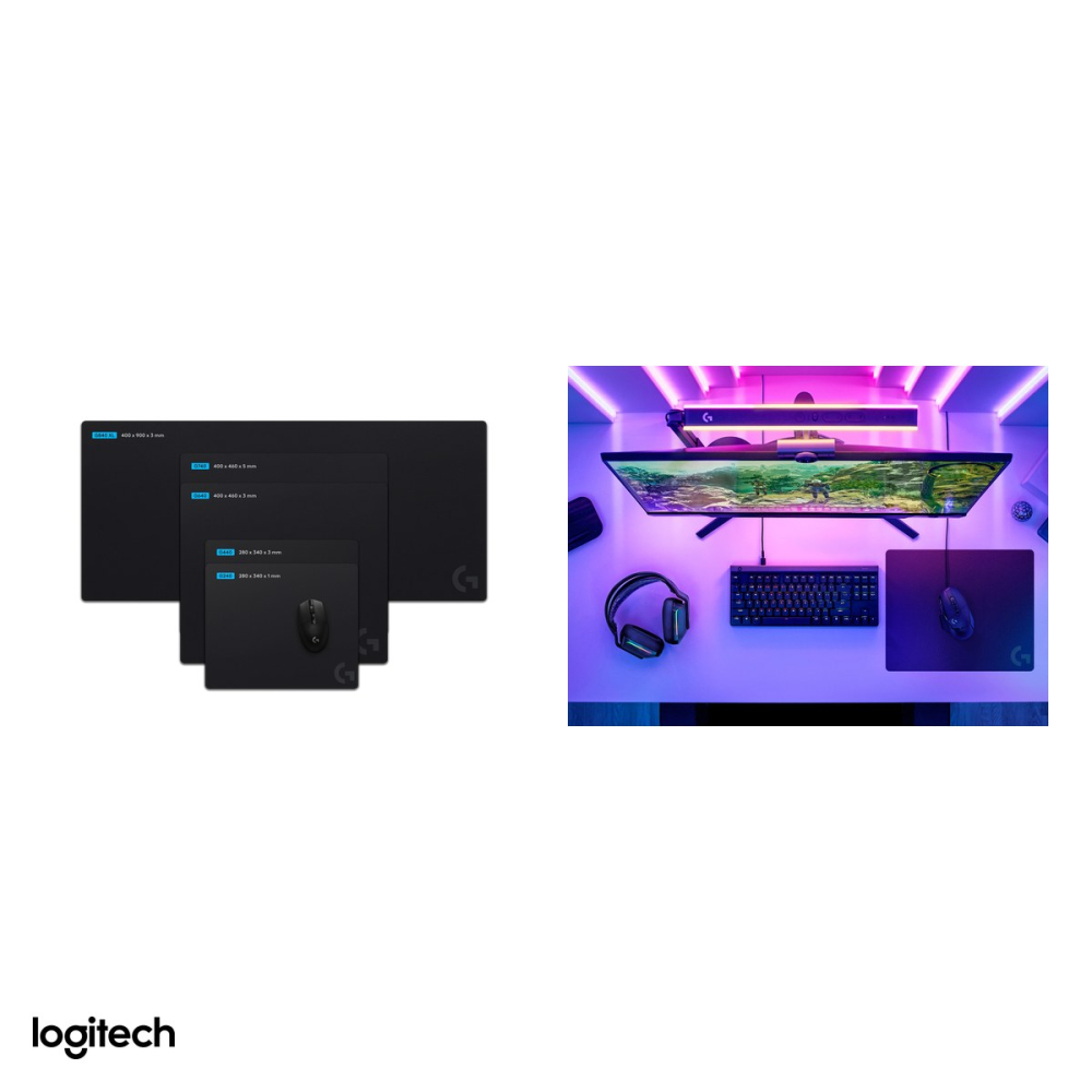 Mousepad gaming rigid Logitech G G440, 340 x 280 x 3 mm, suprafata din polietilena cu frictiune ultra-scazuta, negru, 943-000792 [5]