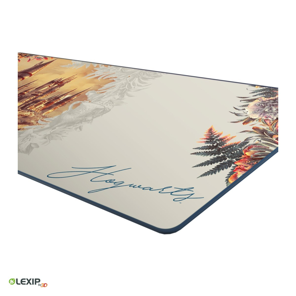 Mousepad gaming XXL flexibil Lexip Harry Potter Floral, 900 x 400 x 4 mm, neopren lavabil, baza din latex antiderapanta, WAXLXMP0016 [4]