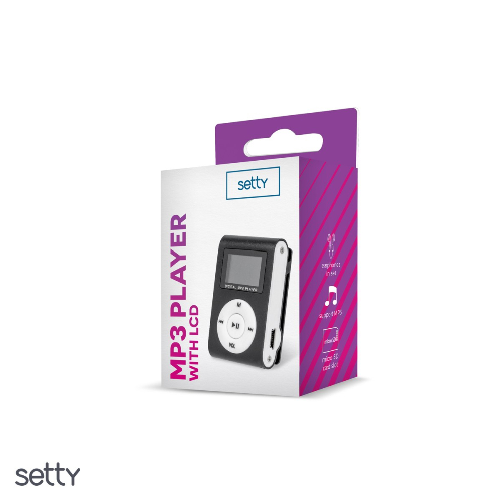 MP3 player Setty cu afisaj LCD si casti incluse, microSD (pana la 32 GB), Negru [4]