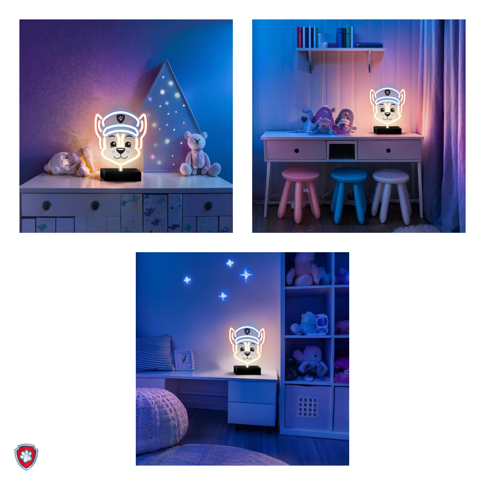 Neon LED cu suport Psi Patrol, Paw Patrol Chase, dimensiuni 25 x 25cm, cablu USB cu lungimea 1.5m [4]