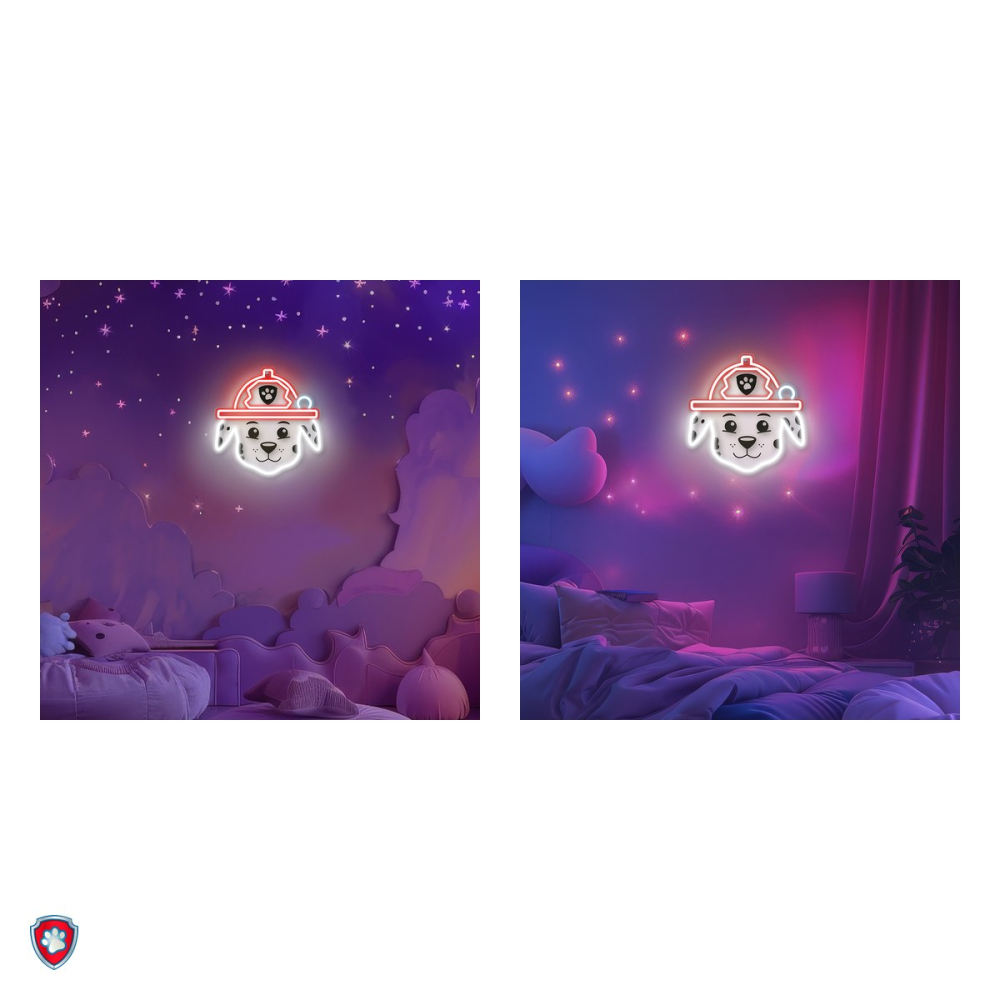 Neon LED pe plexiglas Psi Patrol, Paw Patrol Marshall, dimensiuni 40 x 40cm, cablu USB cu lungime 1.5m [5]
