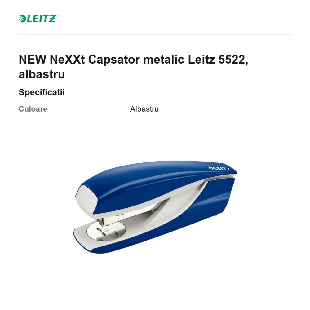 NEW NeXXt Capsator metalic Leitz 5522, albastru [3]