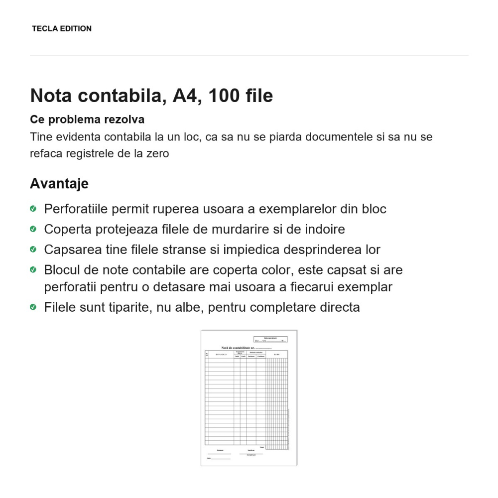 Nota contabila, A4, 100 file [2]