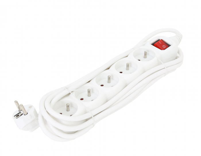 OMEGA POWER SUPPLIER EXTENSION CORD 3,0M 5 , WHITE 41343 [4]