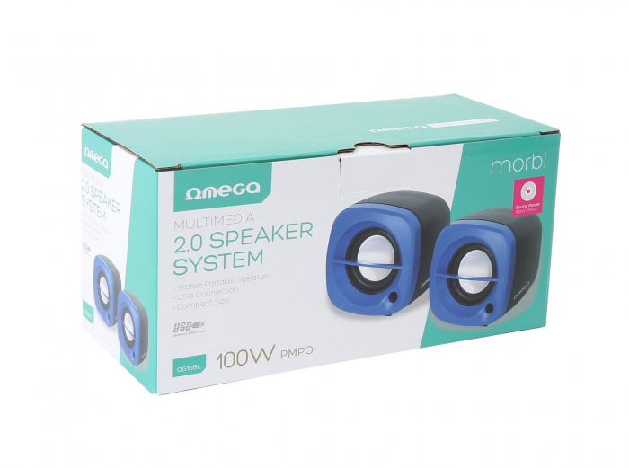 Boxe Omega 2.0 OG-15, 6W, USB, Albastru [2]
