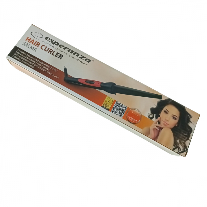 Ondulator de par EBL007 Salma, 25 W, 13-25 mm, Acoperire ceramica, Temperatura maxima 180 C, Negru [4]