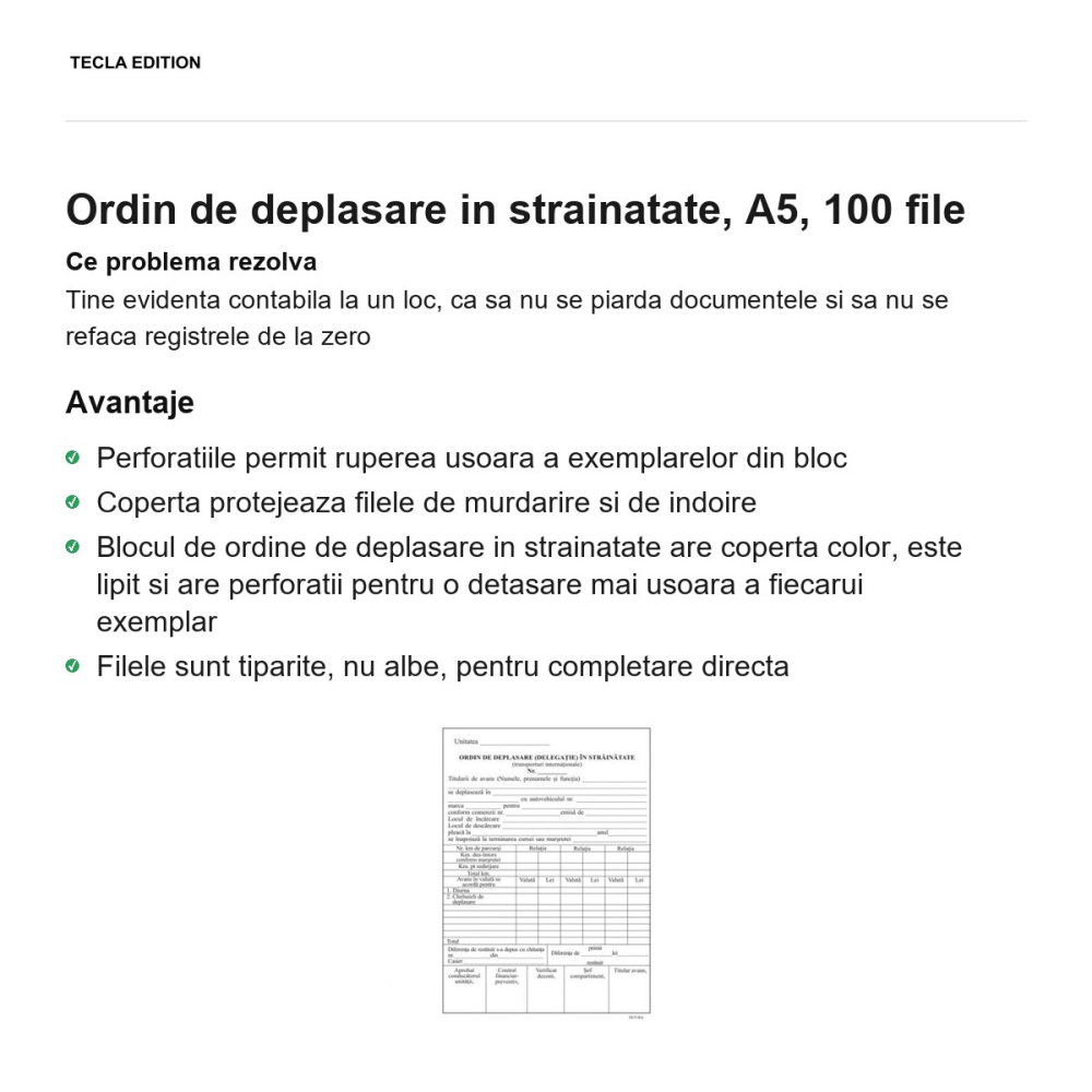 Ordin de deplasare in strainatate, A5, 100 file [2]