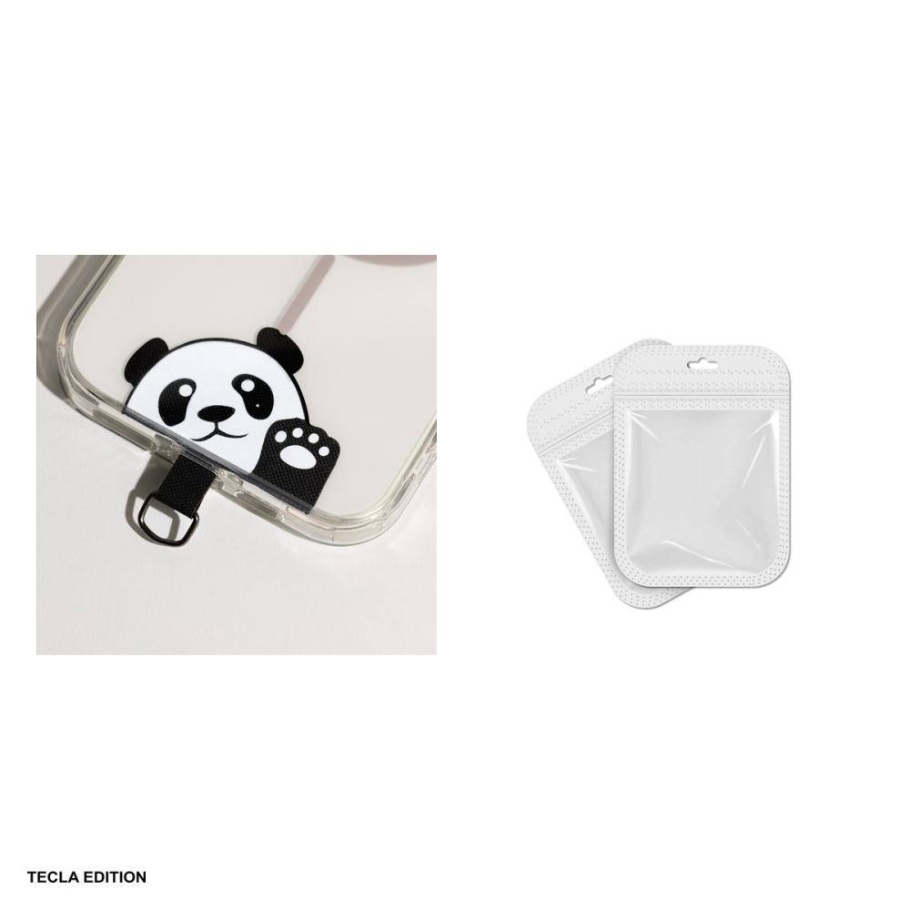 Ornament telefon urs panda, Negru [4]