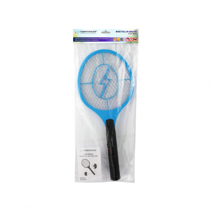 Paleta electrica anti-insecte, 3W, Esperanza Lightning, albastra [3]