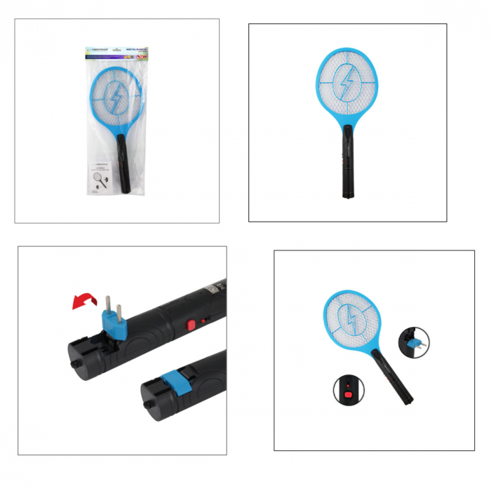 Paleta electrica anti-insecte, 3W, Esperanza Lightning, albastra [5]