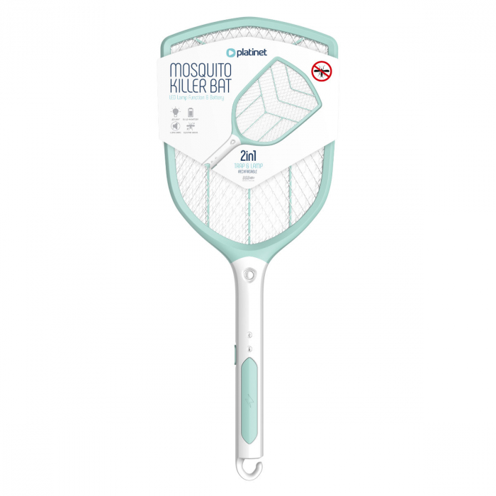 Paleta electrica anti-insecte , Platinet 45236, cu baterie tip 18650 de 1200 mAh, incarcare USB si functie iluminare LED [2]