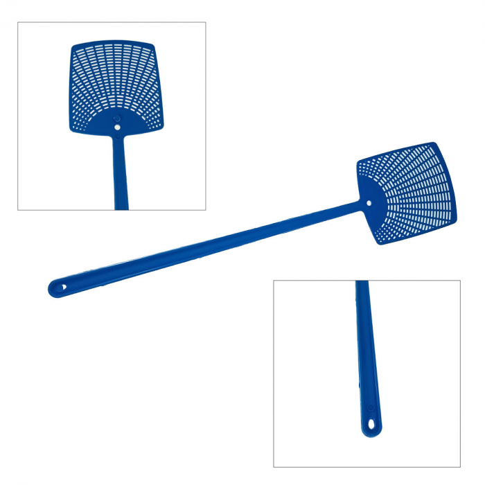 Paleta manuala pentru muste si insecte, 115 x 100 x 2 mm, cu maner flexibil de 330 mm, YT-618, albastra [4]
