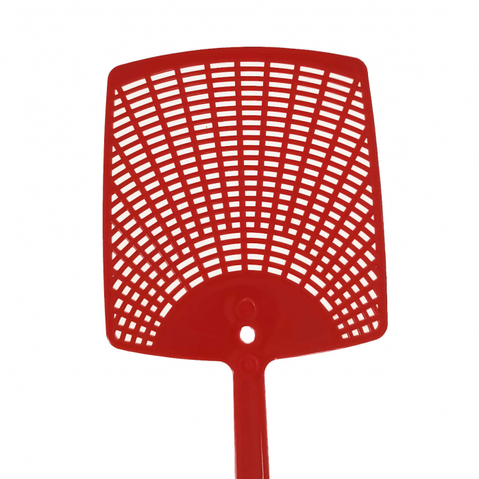 Paleta manuala pentru muste si insecte, 115 x 100 x 2 mm, cu maner flexibil de 330 mm, rosie [3]
