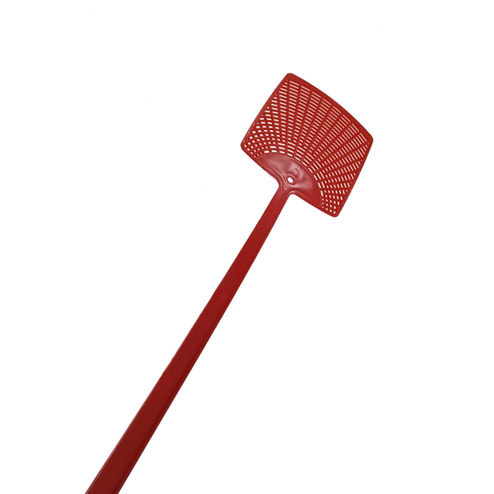 Paleta manuala pentru muste si insecte, 115 x 100 x 2 mm, cu maner flexibil de 330 mm, rosie [2]
