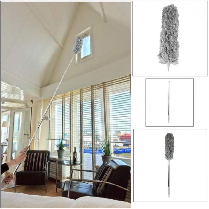 Pamatuf lavabil 36 cm x 11 cm, cu maner telescopic, lungime totala 245 cm, pentru curatenie [5]