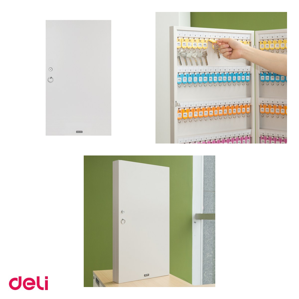Panou metalic pentru 150 chei Deli, din aliaj de aluminiu, gri [4]