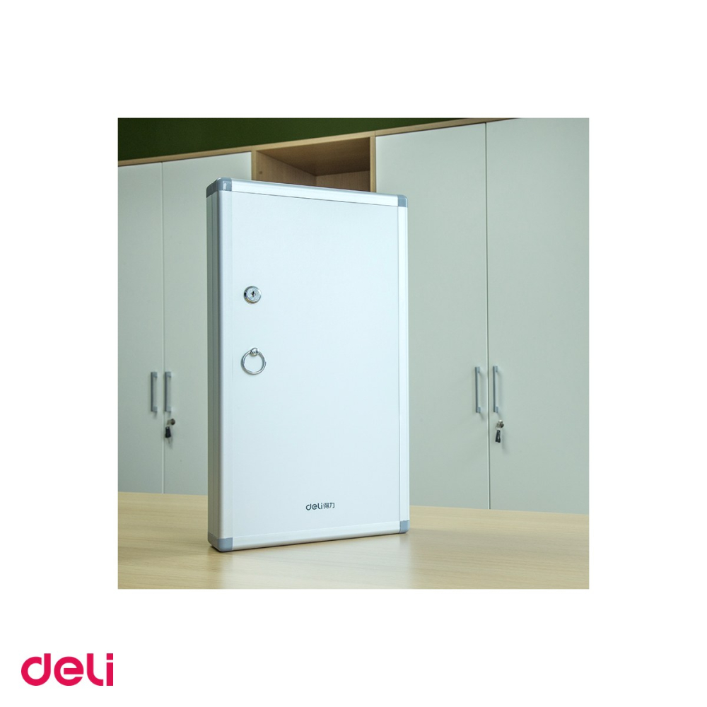 Panou metalic pentru 96 chei Deli, din aliaj de aluminiu, gri, 398x630x63 mm [5]