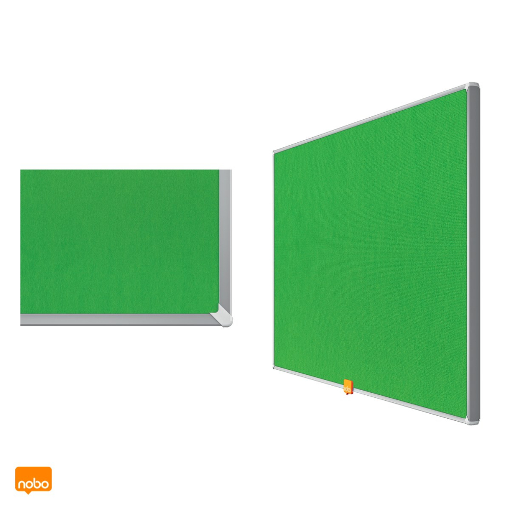 Panou textil Nobo Widescreen 32 inch, rama din aluminiu, sistem de montaj ascuns InvisaMount, 721x411 mm, verde [4]