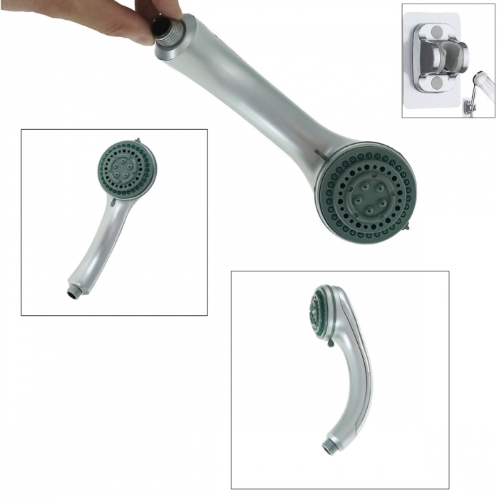 Para dus cu reglaj si 3 functii, suport de perete, lungime 235 mm, cromat [4]