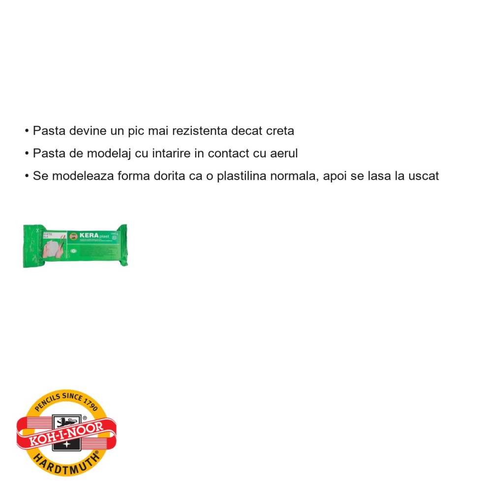 Pasta de modelaj cu intarire la aer Koh-I-Noor, alba, 1 kg, pentru modelare si decorare [3]