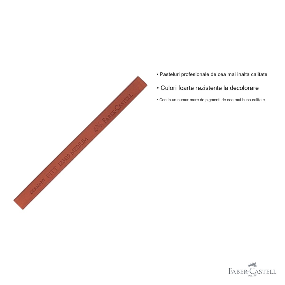 Pastel Pitt Monochrome Faber-Castell, nuanta rosu sangvin deschis brut, pentru desen artistic profesional [3]