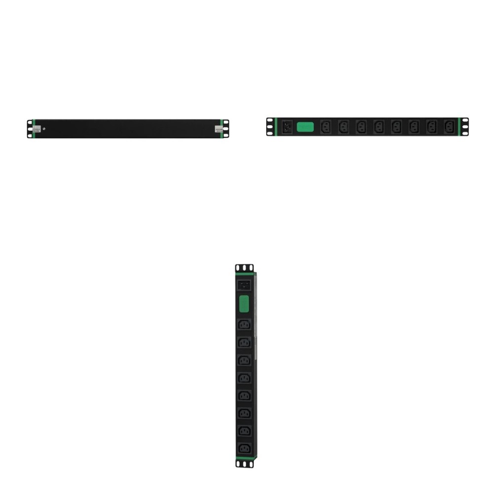 PDU pentru rack APC Easy Rack PDU Basic, 19 inch 1U, 8 prize C13, intrare C20, 16 A, 3,7 kW, 230 V, SEP6116G [4]