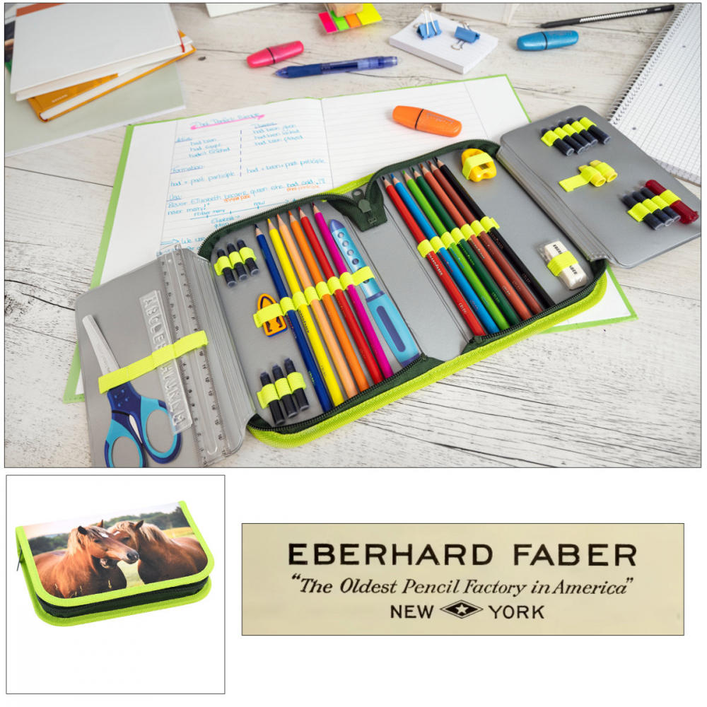 Penar Eberhard Faber model Cai, echipat 42 piese, 19,6 x 13,2 x 3,4 cm, cu fermoar, asortat [6]