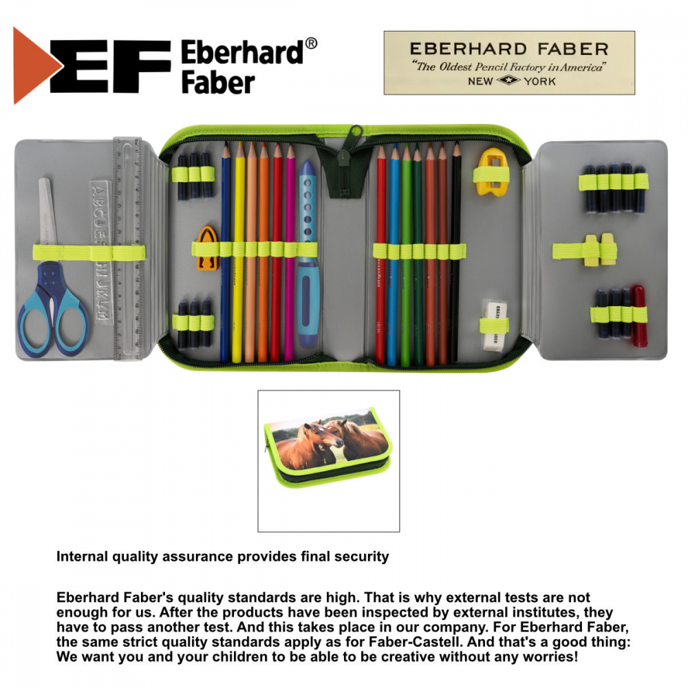Penar Eberhard Faber model Cai, echipat 42 piese, 19,6 x 13,2 x 3,4 cm, cu fermoar, asortat [5]