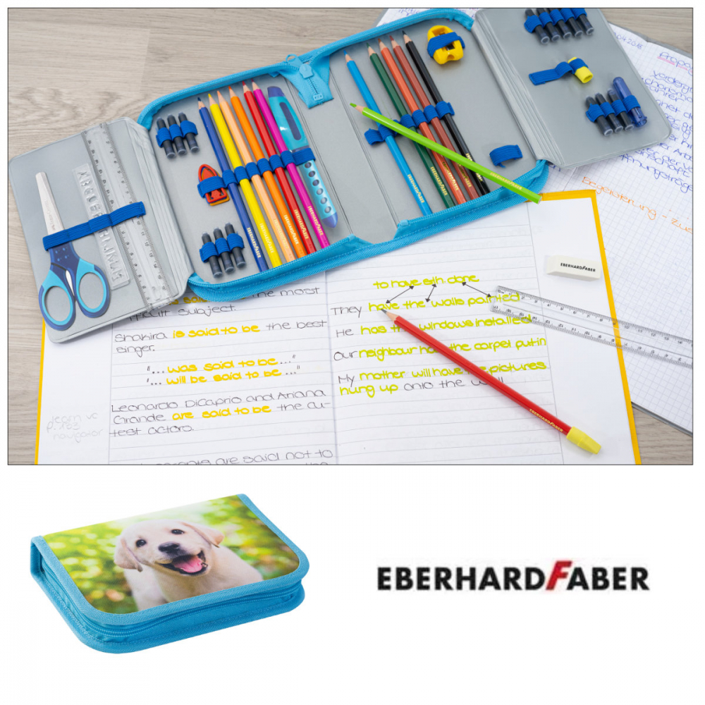 Penar Eberhard Faber model Catei, echipat 42 piese, 19,6 x 13,2 x 3,4 cm, cu fermoar, asortat [4]