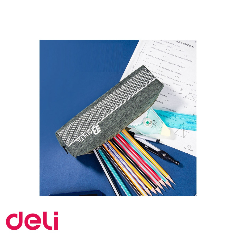 Penar etui tubular Deli Benetil, cu fermoar, culori asortate, pentru scoala [4]