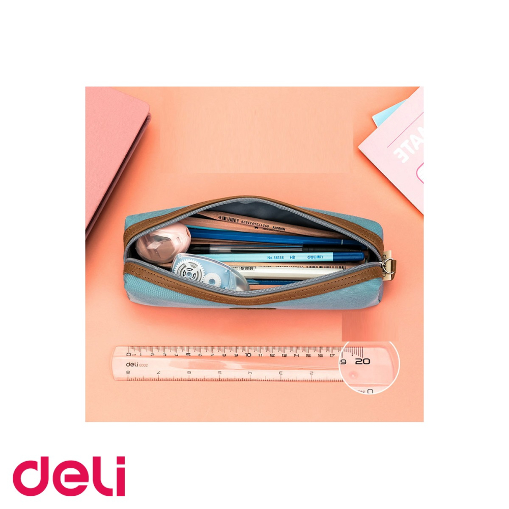 Penar etui tubular Deli Cute Dog, cu fermoar, culori asortate, pentru scoala [4]