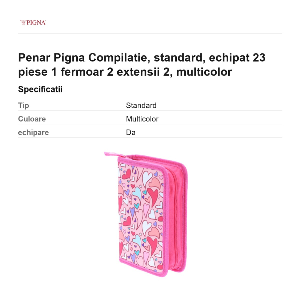 Penar Pigna Compilatie, echipat 23 piese 1 fermoar 2 extensii 2, multicolor [3]