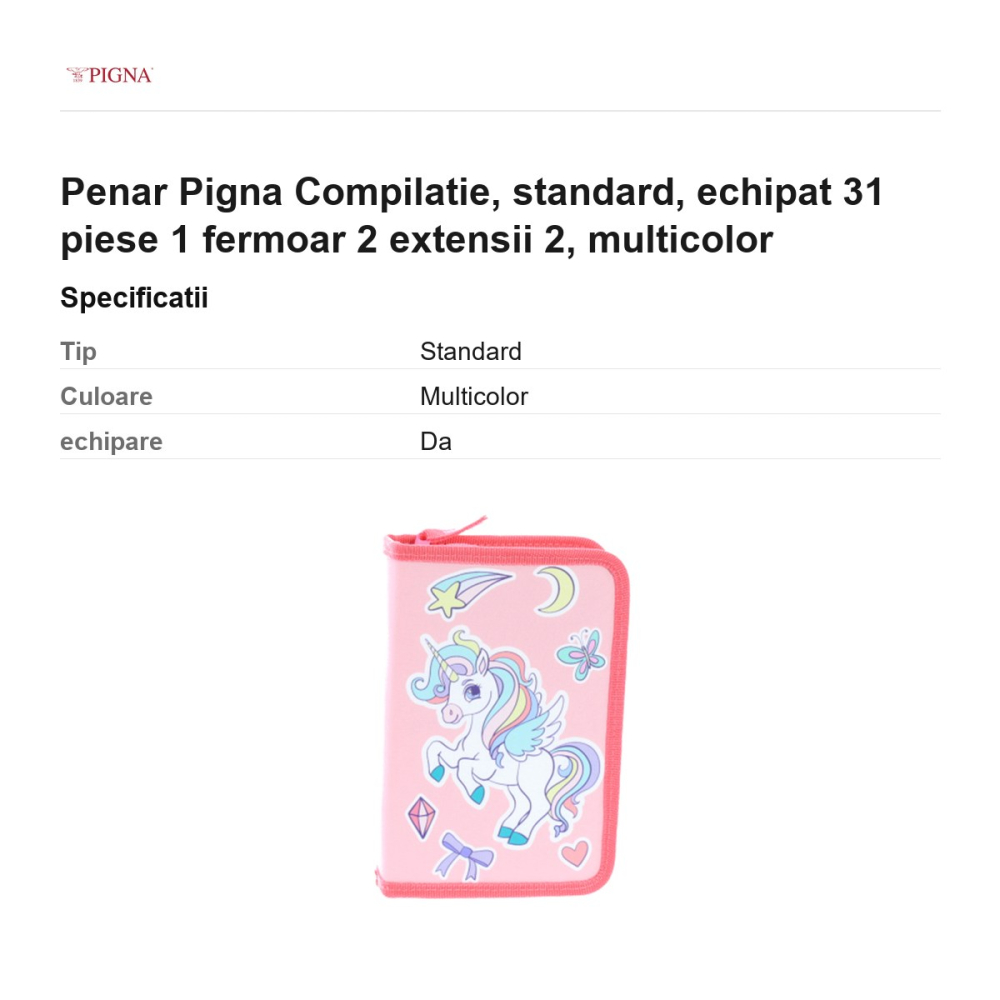 Penar Pigna Compilatie, echipat 31 piese 1 fermoar 2 extensii 2, multicolor [3]