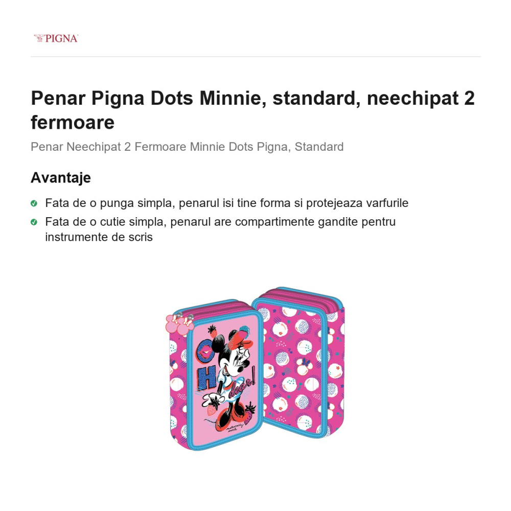 Penar Pigna Dots Minnie, neechipat 2 fermoare [2]