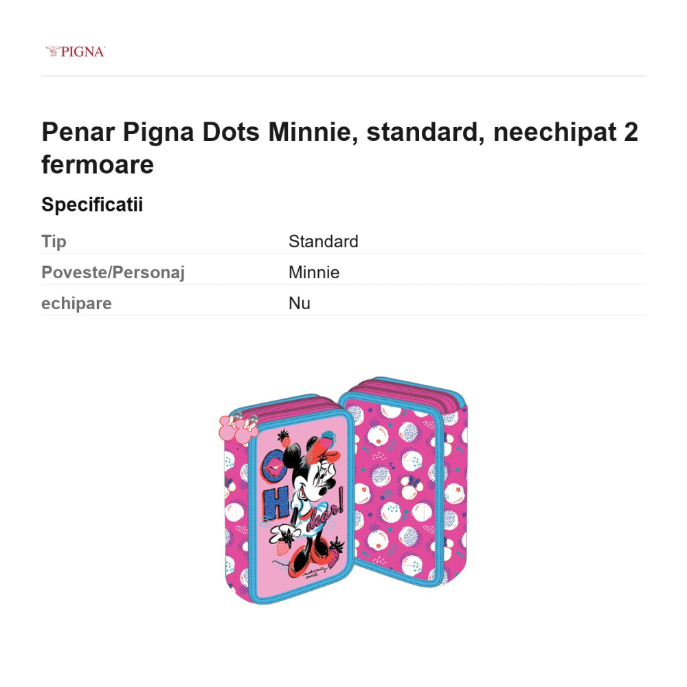Penar Pigna Dots Minnie, neechipat 2 fermoare [3]
