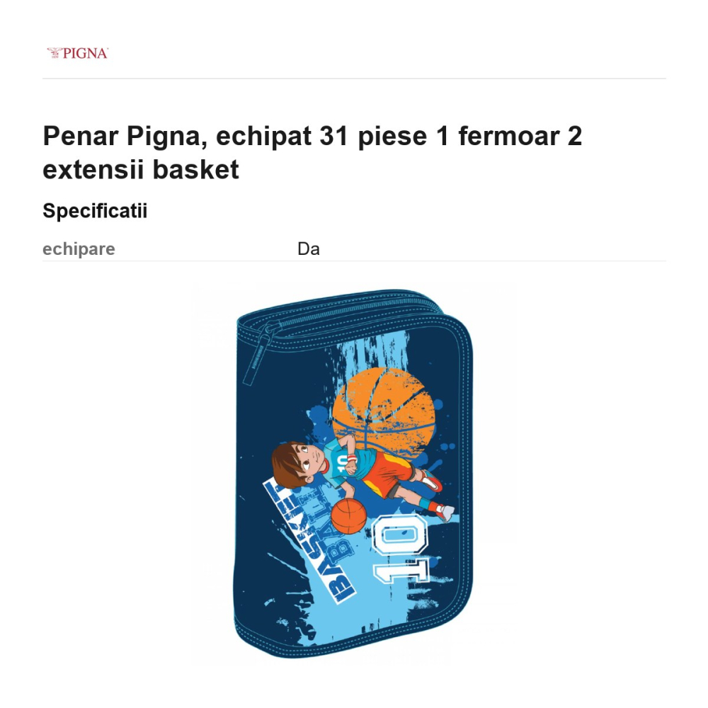 Penar Pigna, echipat 31 piese 1 fermoar 2 extensii basket [3]