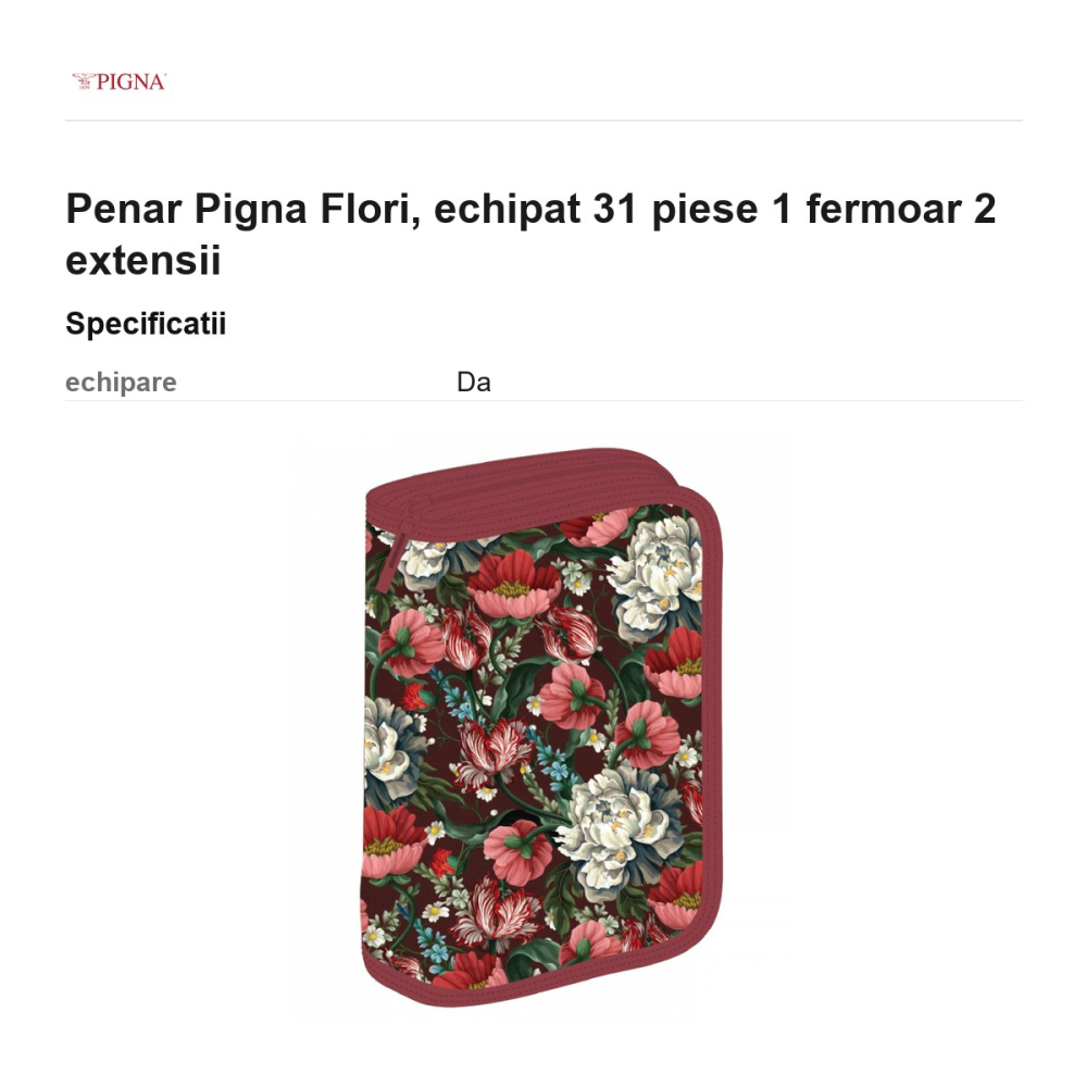 Penar Pigna Flori, echipat 31 piese 1 fermoar 2 extensii [3]
